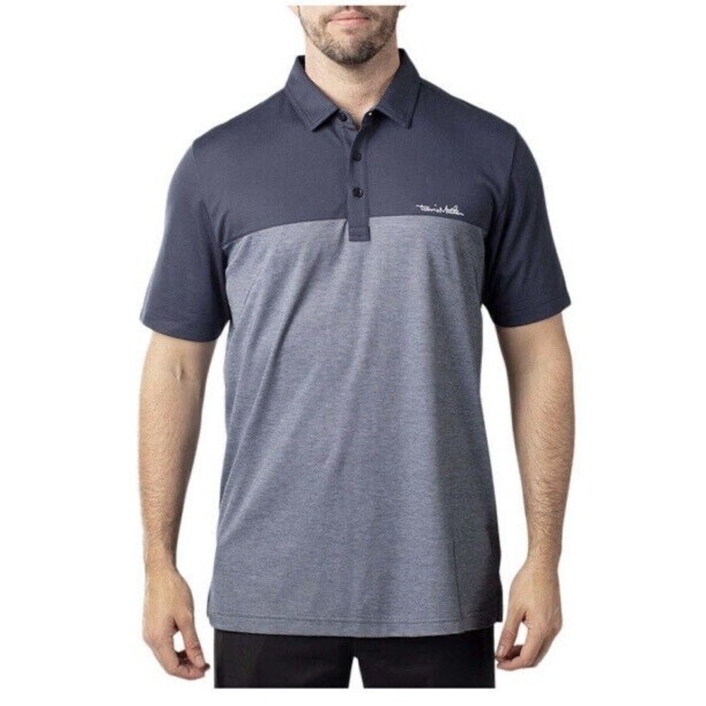 TRAVIS MATHEW Spooky Season Golf Polo Shirt -Blue Night Men's Size Small NEW